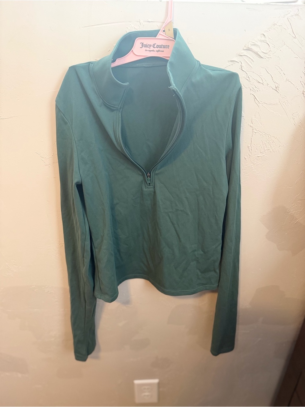 Alo Green Quarter-Zip Long Sleeve Top